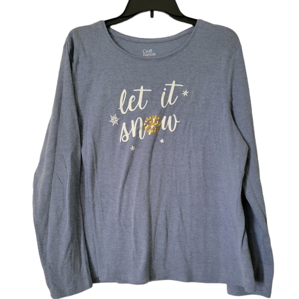 Let It Snow Croft&Barrow classic tee.